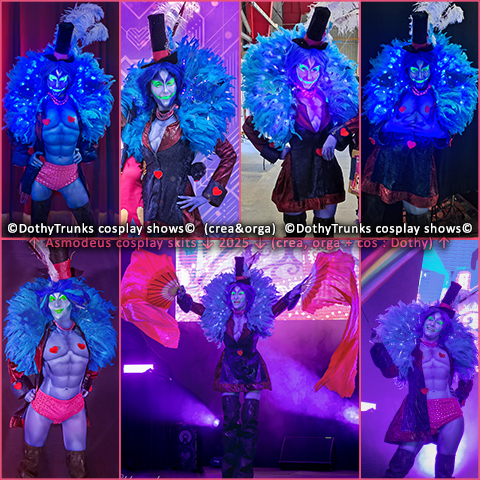 DothyTrunks cosplay Asmodeus 'Ozzie' (James Monroe Igleart) - Helluva Boss (Hellaverse by VivziePop) animated series webtoon